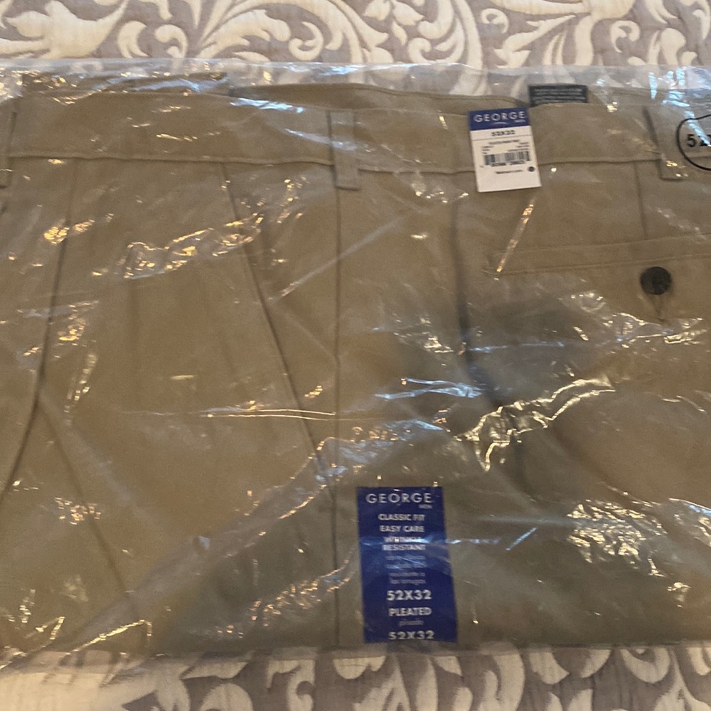 George (by Walmart) khaki pants  never worn. Size 52 x 32